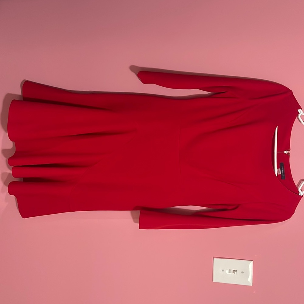 Tommy Hilfiger Asymmetrical Fit Red Flare Dress